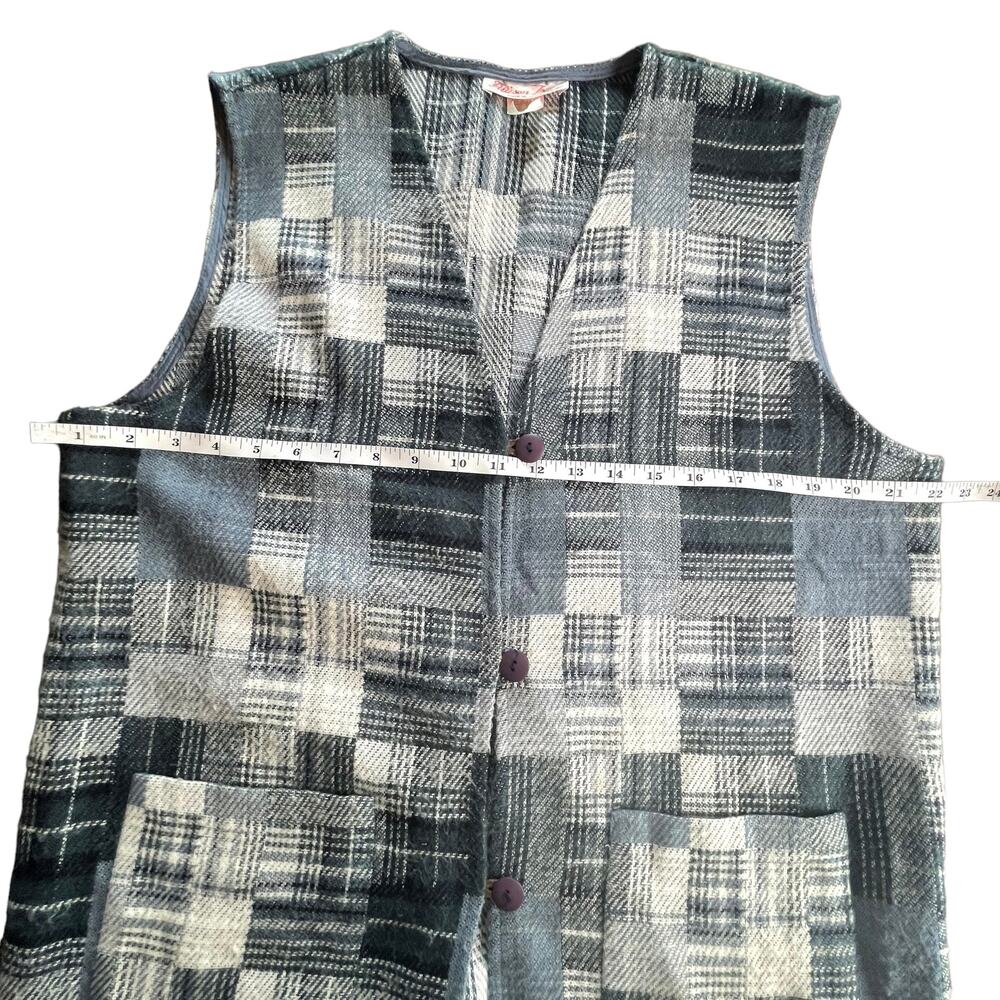 Vintage Cottagecore Patchwork Longline Fringed Ve… - image 5